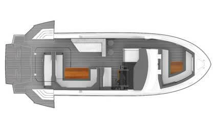 Cruisers Yachts 42 GLS I/O main deck layout