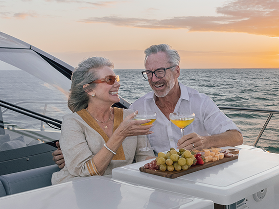 Boaters enjoying brunch